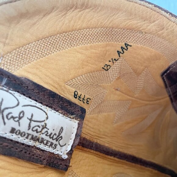 Rod Patrick Mens Cowboy Boots 13.5AAA Perro Loco Brown Western Square Toe - Picture 9 of 11